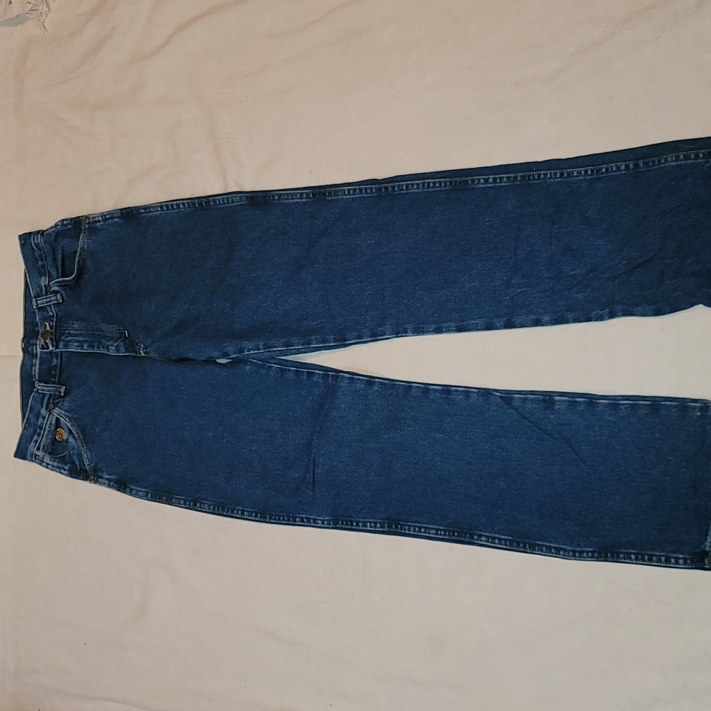 Wrangler pants jeans dark demin fade straight leg cotton pants sz 27 x 31 - Picture 8 of 8